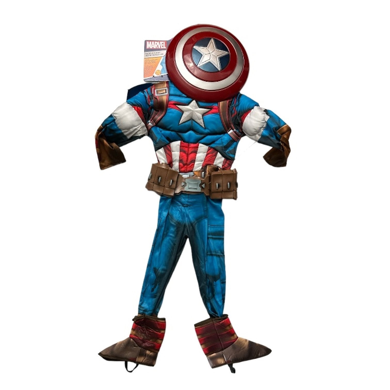 Captain America Costume Kids Large 12-14 Marvel Infinity War Halloween  Jumpsuit