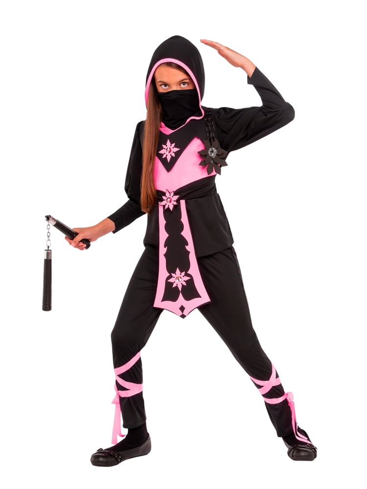 【送料込】 Rubies Pink Crystal Ninja Costume for Kids, Girls Medium キッズコスチューム