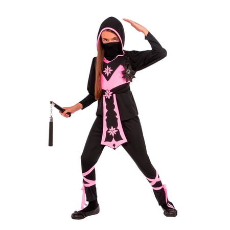 Rubies Pink Crystal Ninja Costume for Kids, Girls Small