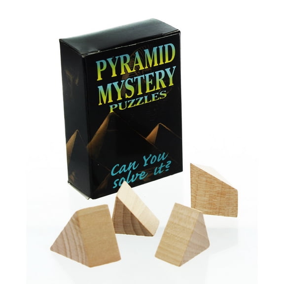 Rubies Pyramid Brain Teaser Wooden Puzzle