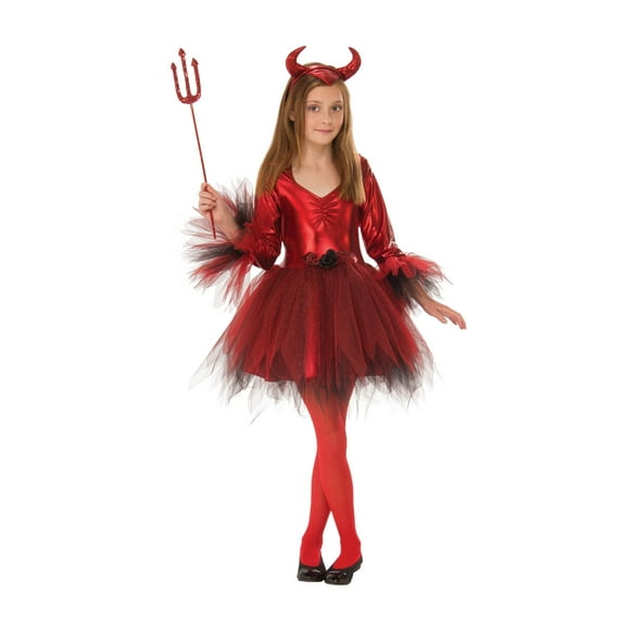 Rubies Red Devil Tutu Dress Costume for Kids, Girls Medium
