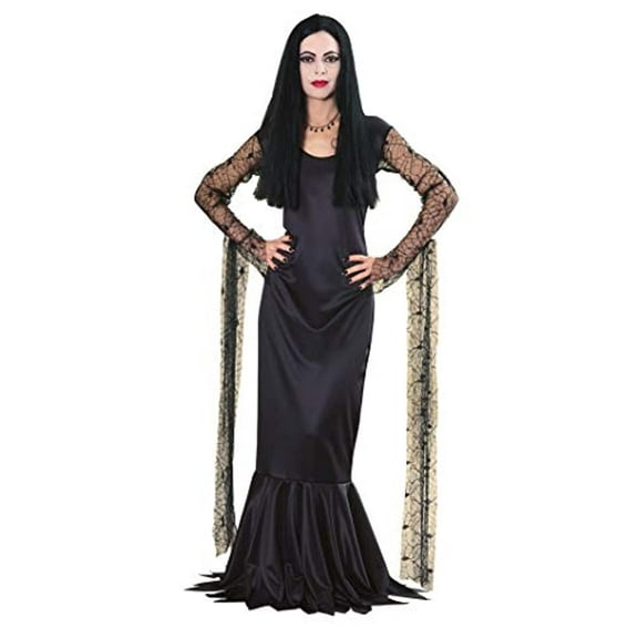 Rubies Women's The Addams Family Morticia Costume Dress, Black, Medium for Themed Parties and Halloween