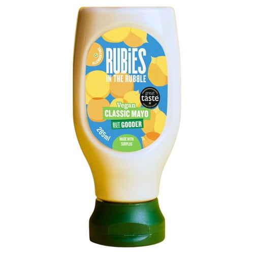 Rubies in the Rubble Squeezy Classic Vegan Mayonnaise 285ml, British Import (Pack of 2)