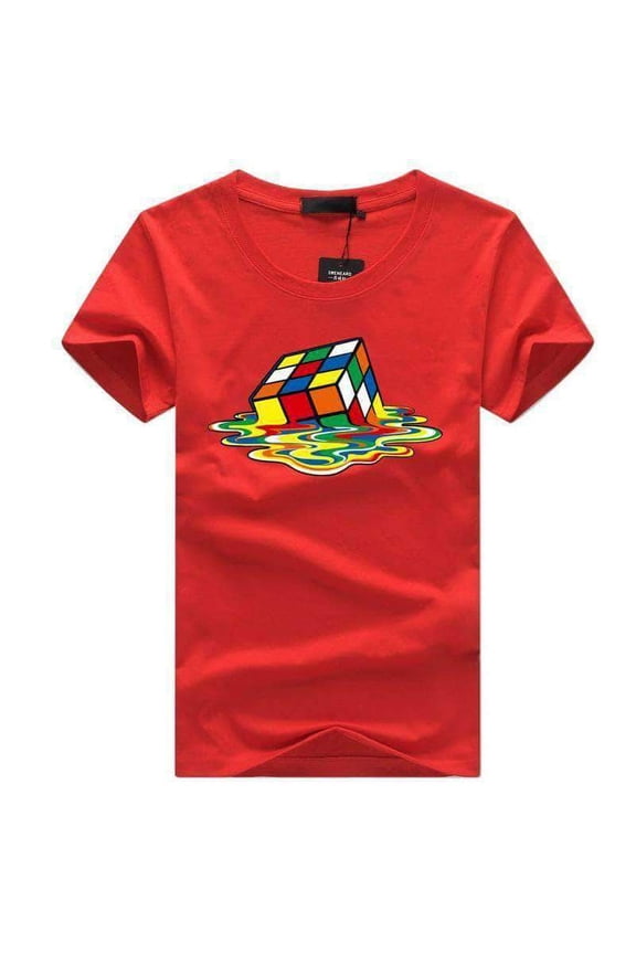 Rubik Cube Print T Shirts