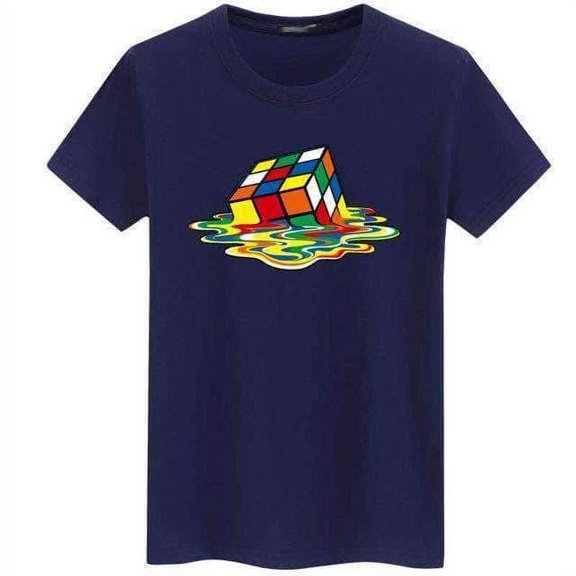 Rubik Cube Print T Shirts
