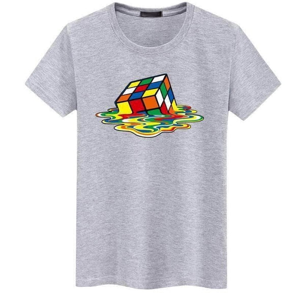 Rubik Cube Print T Shirts