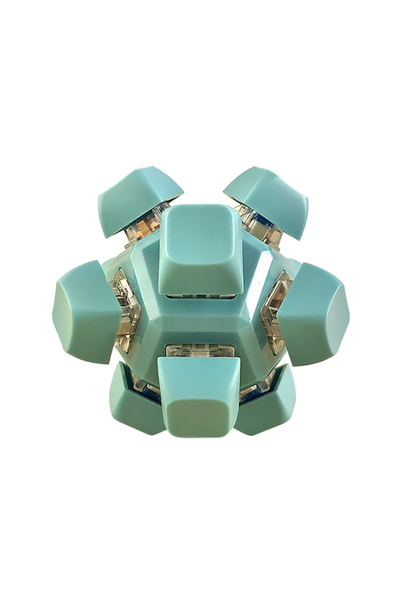 Rubik Cubes Mechanical Keyboard Switches Keychain Light Up Switches Tester Kit Decompression Relaxation Toys 12 Sided Rubik's Cubes Switches Tester