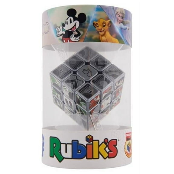Rubik's Cube, Disney 100th Anniversary Metallic Platinum 3x3 Cube, Fidget Toys Adults, Mickey Mouse Toys, Disney Toys for Adults & Kids Ages 8+
