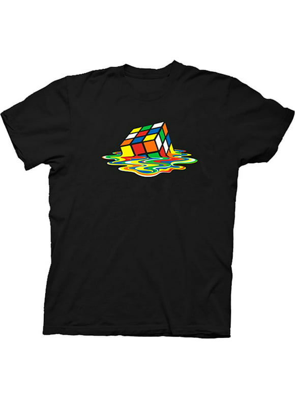 Rubik's Cube Melting Sheldon Cooper The Big Bang Theory Black T-shirt