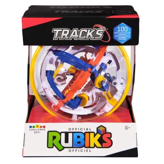 Rubiks Cube, Rubiks Tracks 100 3D Gravity Maze & 3D Puzzle Game with 100 Obstacles, Problem-Solving Challenging Brain Teaser Fidget Toy, for Ages 8+
