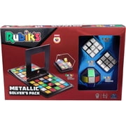 Rubik s Metallic Solver s Pack, Rubik s Cube Edge Twist Race Game in Metallic Finish 3D Puzzle Brain Teaser Retro Fidget Toy Board Game, for Ages 8+
