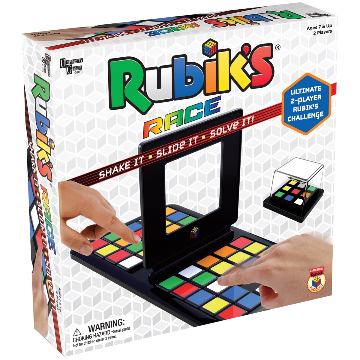 Rubik's Race, Ace Edition Classic Fast-Paced Puzzle Strategy Sequence Two  Player Board Game, for Kids & Adults Ages 8 and up  Exclusive