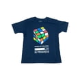 thumbnail image 1 of Rubiks Cube Boys Blue Short Sleeve Problem Solving in Progress Tee Shirt 4, 1 of 1