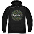 thumbnail image 1 of Rubiks Cube Circle Pattern Adult Pullover Hoodie Sweatshirt Black, 1 of 2