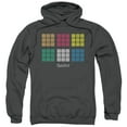 thumbnail image 1 of Rubiks Cube Minimal Squares Adult Pullover Hoodie Sweatshirt Charcoal, 1 of 1