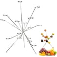 thumbnail image 1 of Rubinzhi Exploded Fruit Bowl, Silver Fireworks On The Dinner Table Decor, Kitchen Centerpiece for Table, Silver, 1 of 8