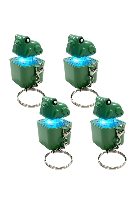 Frog Keychain Sound Keyboard Fun Clicker Fidget Toy with Sound Lights Usb Rechargeable Stress Relief Gifts Adults 4pcs