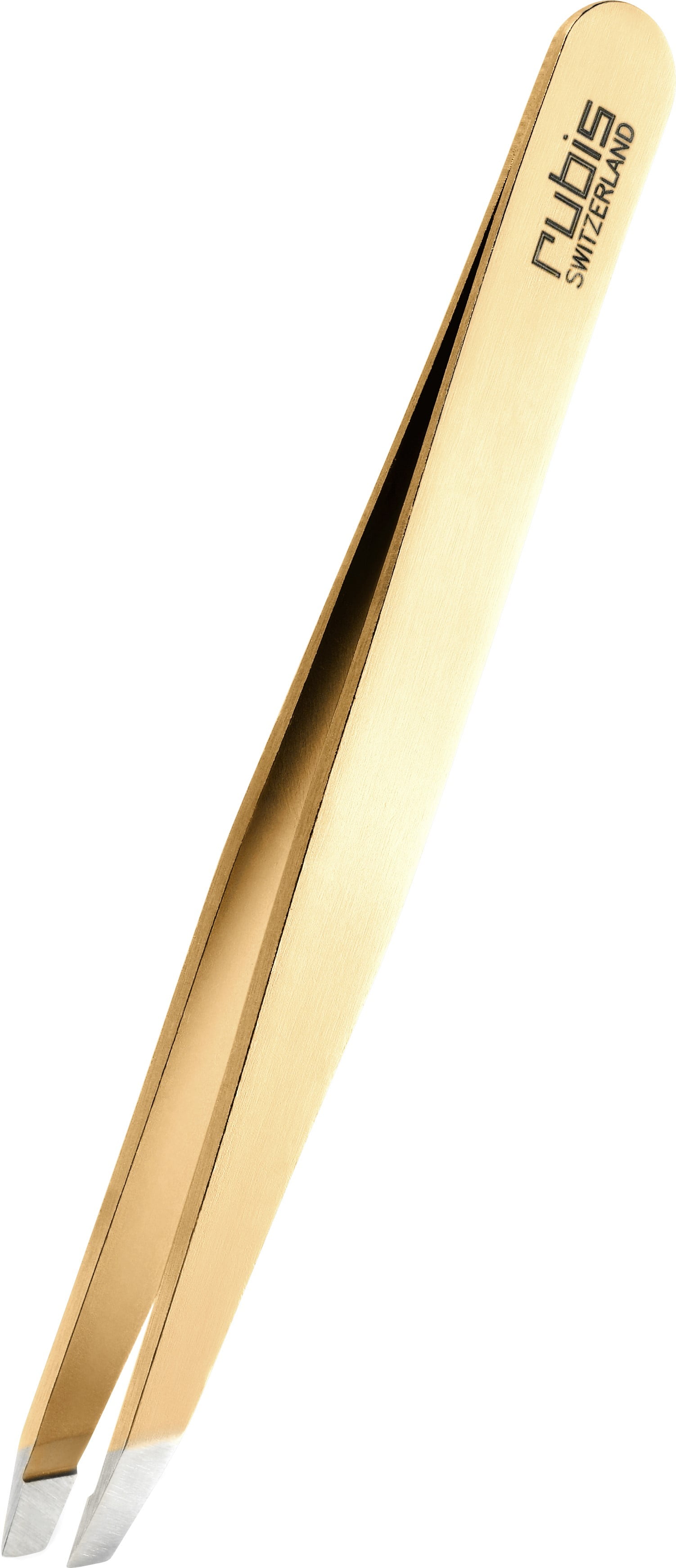 Rubis Slanted Tip Tweezer, Gold