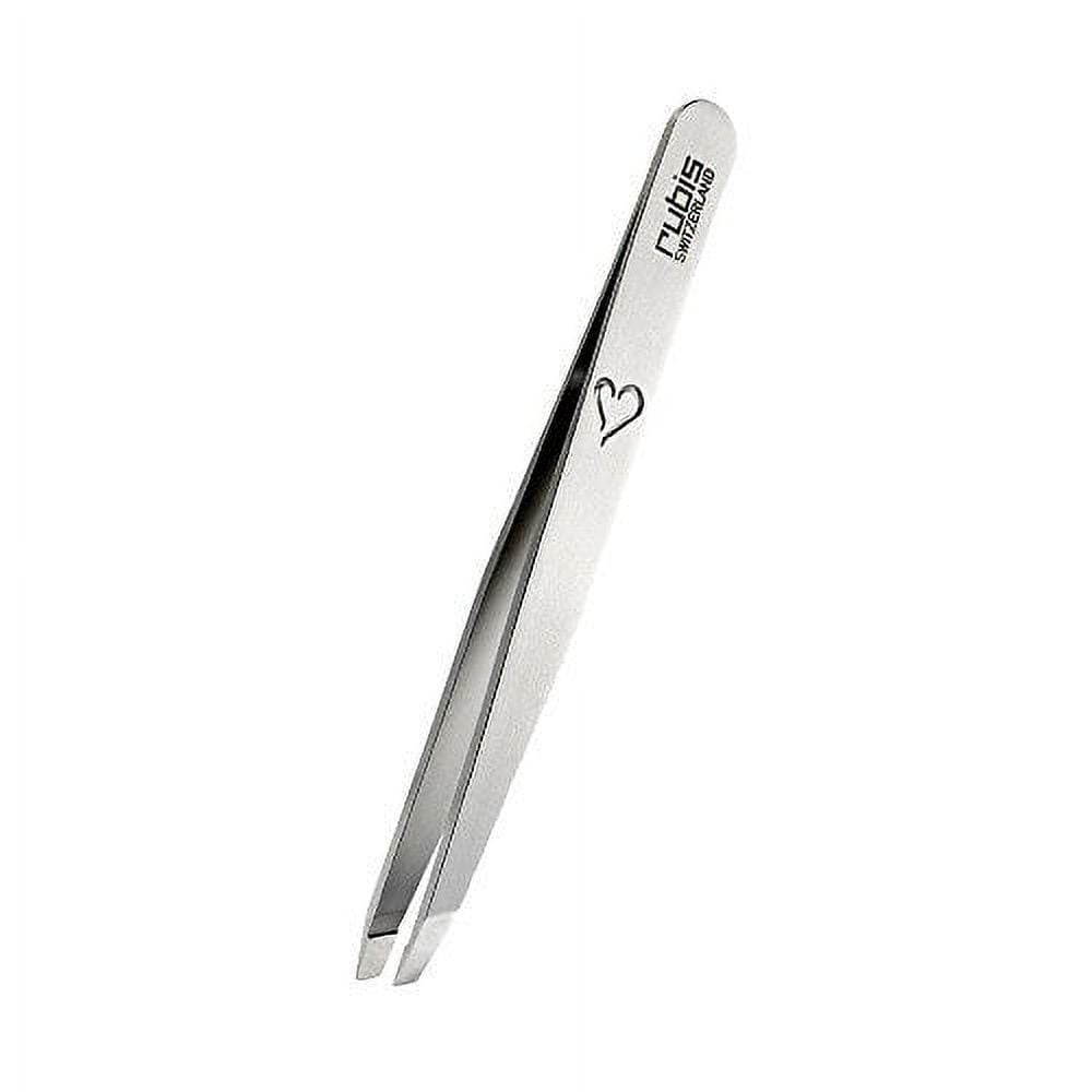 Rubis Switzerland Slanted Tip Tweezer with a Heart