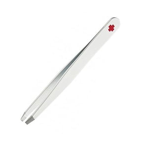 Rubis Switzerland White Slanted Tip Tweezer