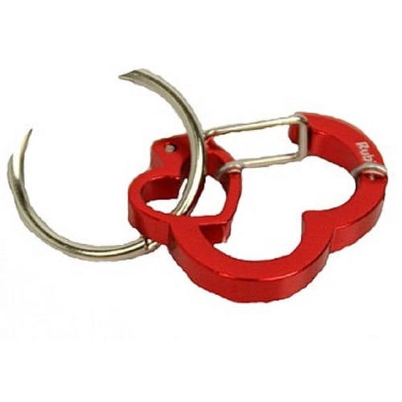 Rubit! Heart Shaped Dog Tag Clip Red Medium