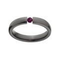 thumbnail image 1 of Ruby 4mm Black Zirconium Tension Set Ring, 1 of 3