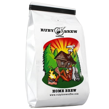 Ruby Brew Coffee House Blend Medium Roast Ground 8 Oz Bag Colombian Costa Rican Brazilian Blend