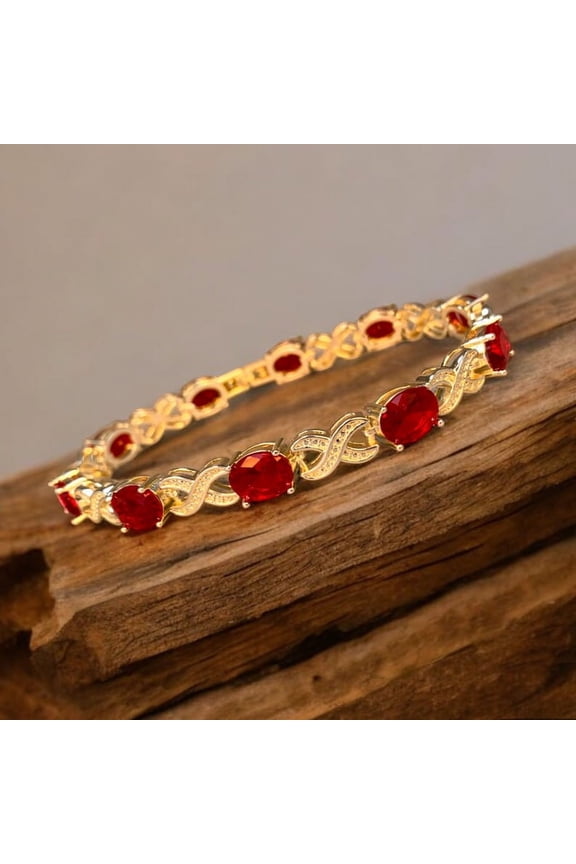 Ruby CZ Tennis Bracelet, Silver Bracelet, Silver 925 Tennis Bracelet, Tennis Ruby Bracelet, Mothers Day Gift, Gift for her, Dainty Bracelet