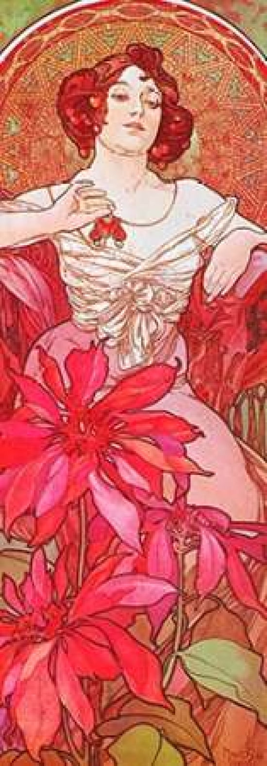 Ruby Canvas Art - Alphonse Mucha (10 x 20)