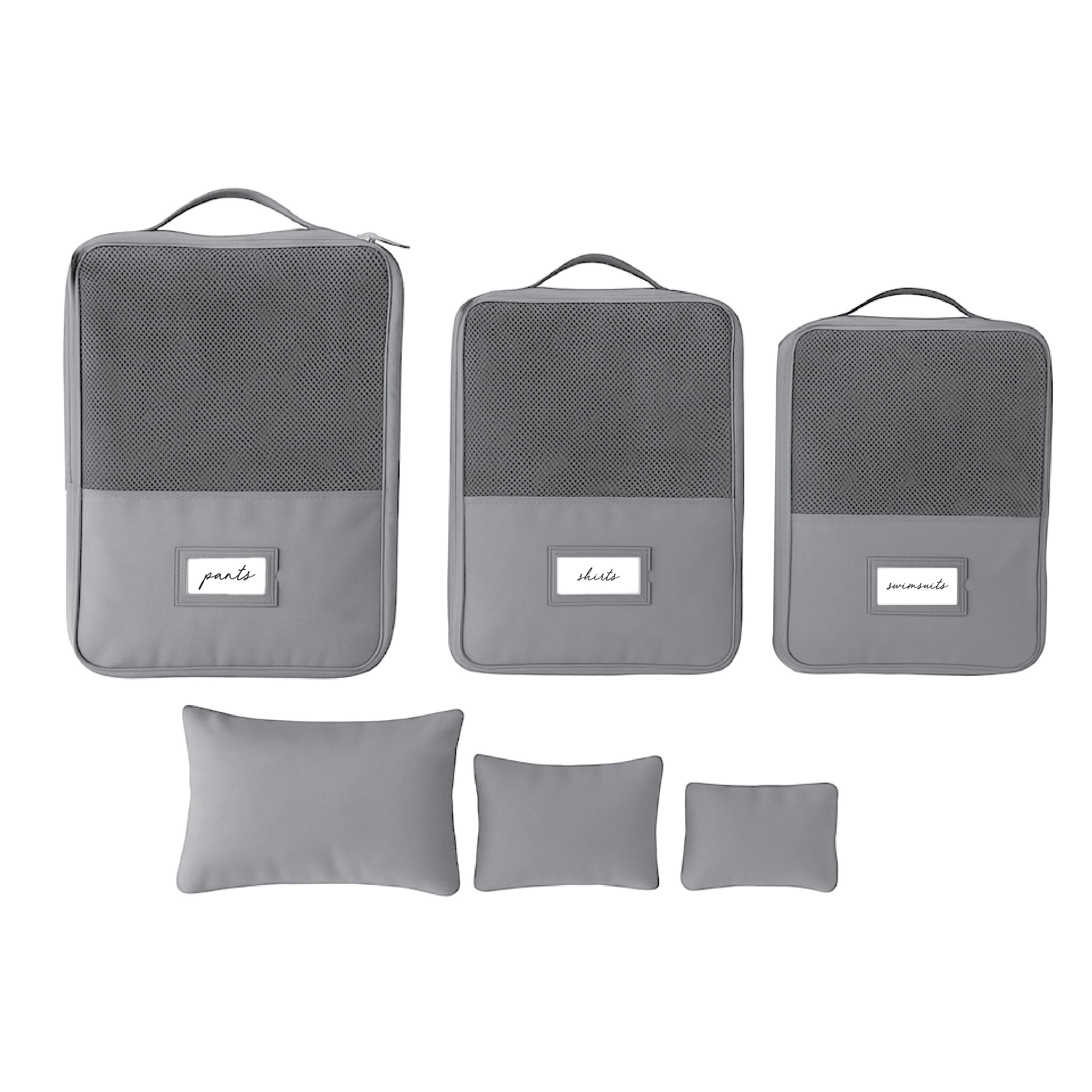Ruby + Cash 6 Piece Deluxe Packing Cube Set in Grey
