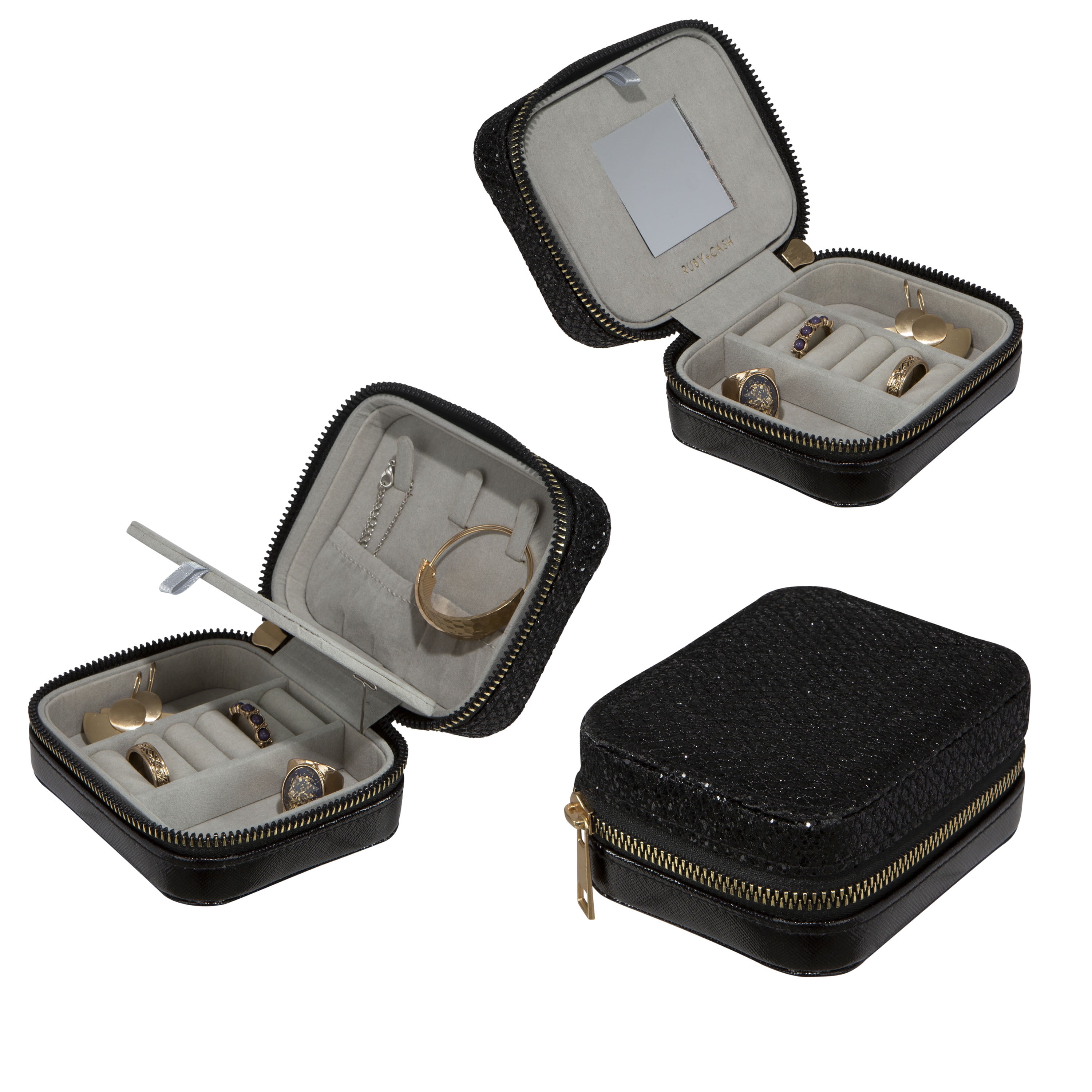 SEQUIN JEWELLERY BOX BLACK SEQUIN JEWELLERY BOX BLACK