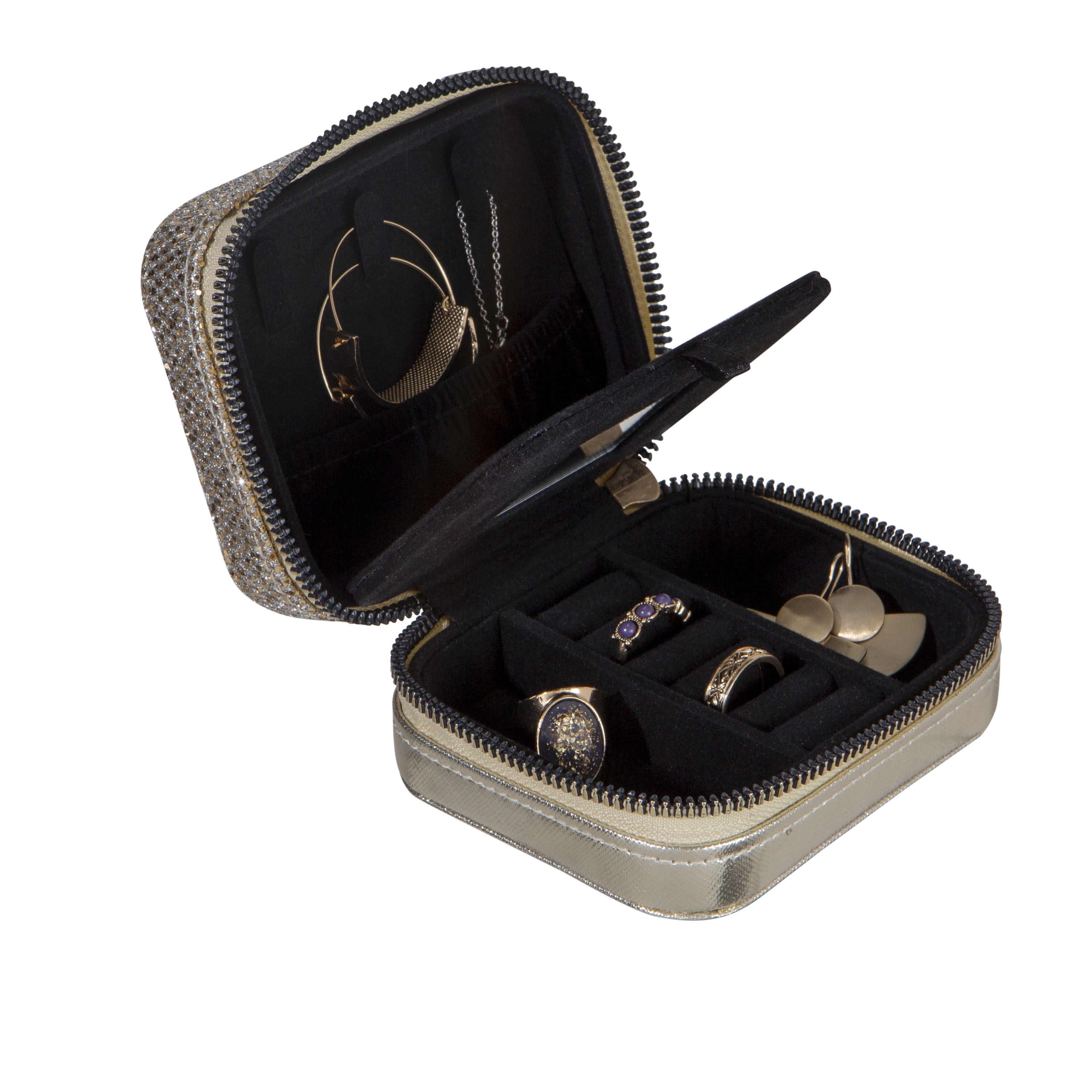 SEQUIN JEWELLERY BOX SILVER SEQUIN JEWELLERY BOX SILVER