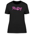 thumbnail image 1 of Ruby Cool Pink Heart Name T-Shirt Women -Image by Shutterstock, Female XX-Large, 1 of 2
