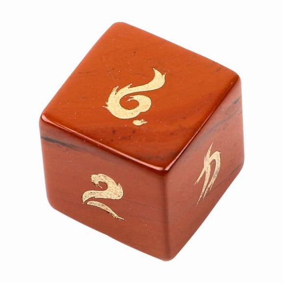Ruby Crystal Dice Hand-Carved Gemstone Dice D4 D6 D8 D10 D12 D20 Percentile or 7PCS Polyhedral Set for DnD & Tabletop RPG
