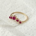 thumbnail image 1 of Ruby Curve Ring, Ruby Crown Ring, Handmade Jewelry, Five Ruby Ring, Stackable Ring, Minimalist Jewelry, October Birthstone Ring, Gift For Her, 1 of 4