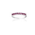 thumbnail image 1 of Ruby Delicate Eternity Wedding Band Ring 925 Sterling Silver Gemstone Jewelry For Women Gift, 1 of 5
