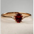 thumbnail image 1 of Ruby Diamond Ring, 14K Gold Ruby Ring, Dainty Ruby Band, Ruby Wedding Band Ring, July Birthstone Ring, Anniversary Ring, Valentine's Day, 1 of 4