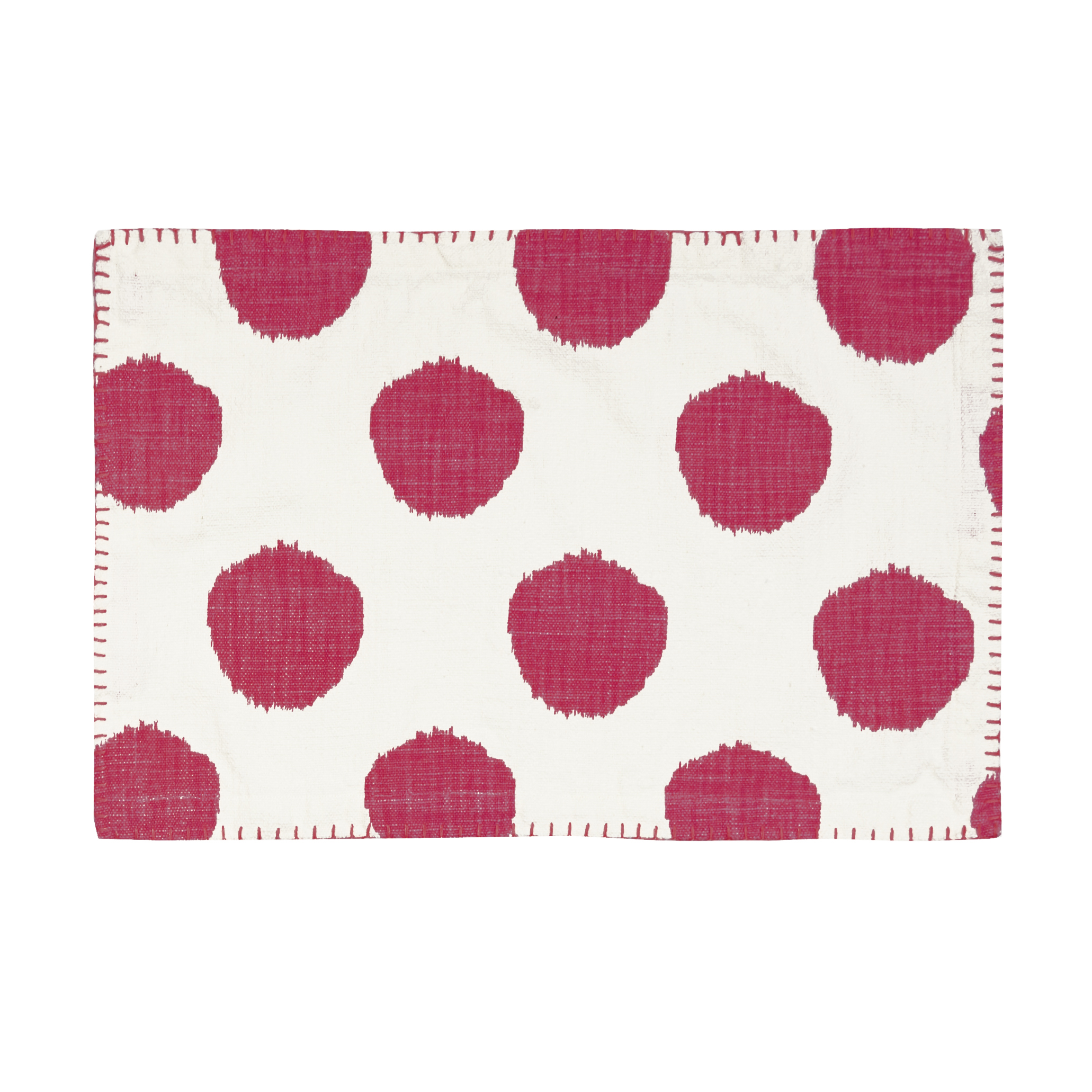 Ruby Dot 100% Cotton Printed Set of 4 Placemats 14" x 20"