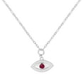 thumbnail image 1 of Ruby Evil Eye Necklace, 1 of 10