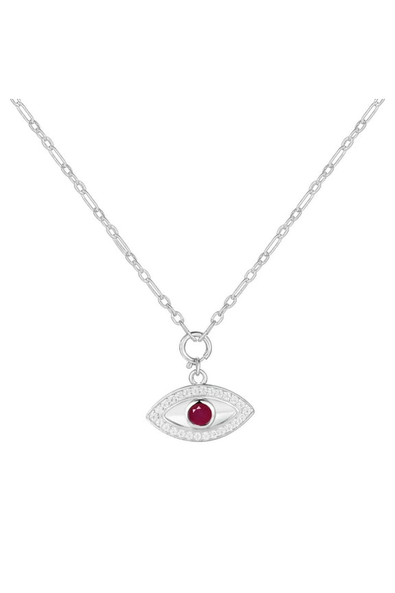 Ruby Evil Eye Necklace