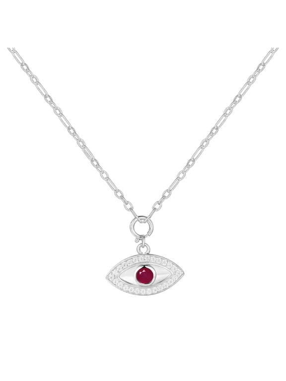 Ruby Evil Eye Necklace