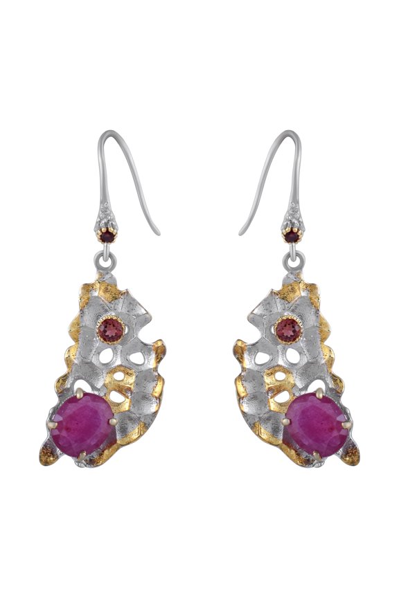 Ruby Gemstone Earring