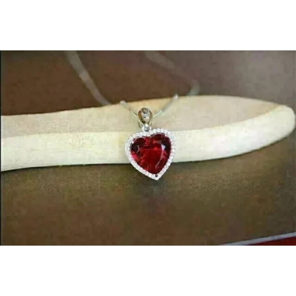 Ruby Gemstone Pendant | Genuine Red Ruby Necklace for Women | Sterling Silver July Birthstone Jewelry Gift gemstone Jewellery
