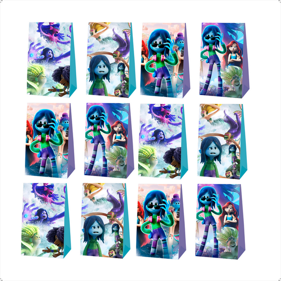 Ruby Gillman Teenage Kraken Candy Bags Birthday Goodie Party Favor Decorations Treat Supplies