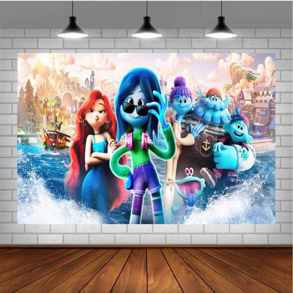 Ruby Gillman Teenage Kraken Post Wall Decor Birthday Banner Backdrop Background Party Supplies Taspestry