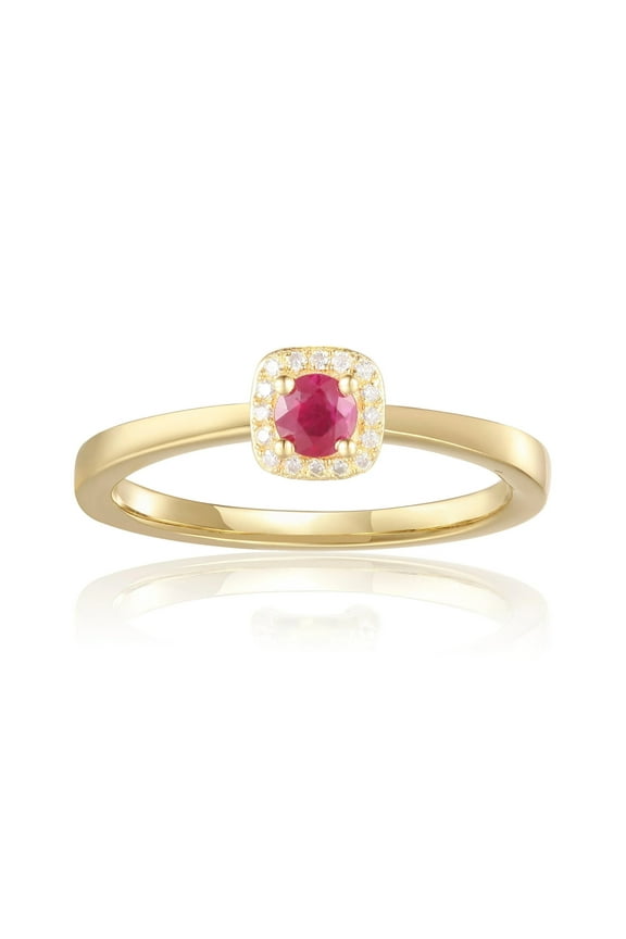 Ruby Halo Ring
