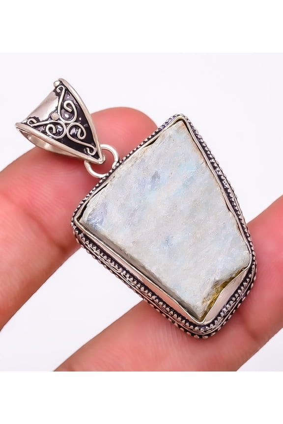 Ruby In Fuschite Rough 925 Sterling Silver Jewelry Pendant 1.8" T862, Fuschite Pendant, Christmas Gift, New Year Sale, Gemstone Silver Jewelry