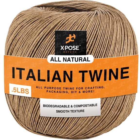 Ruby Italian Spring Twine - Italian Ball Twine String - Spring Twine Upholstery Webbing - Natural Wax Coated Cord - Ruby Twine for Upholstery Supplies, Reupholstery of Springs, and Furniture Repair