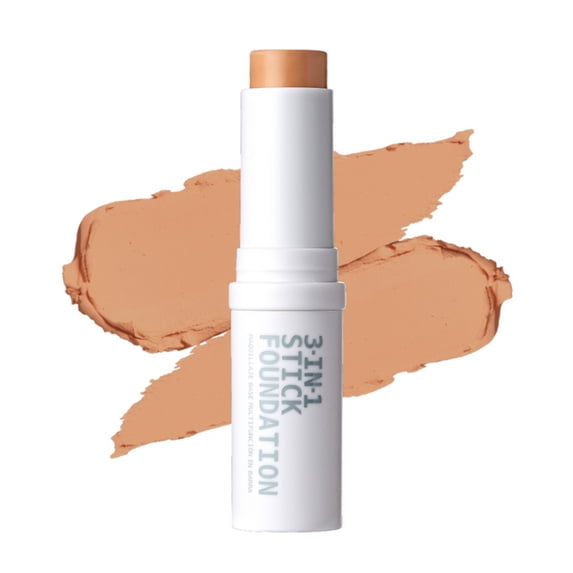 Ruby Kisses Natural Full Coverage 3-In-1 Stick Foundation, Easy to Apply, Hydrating, Lightweight, Long Lasting, Concealer and Contour Stick for Face Makeup (Buff Beige)