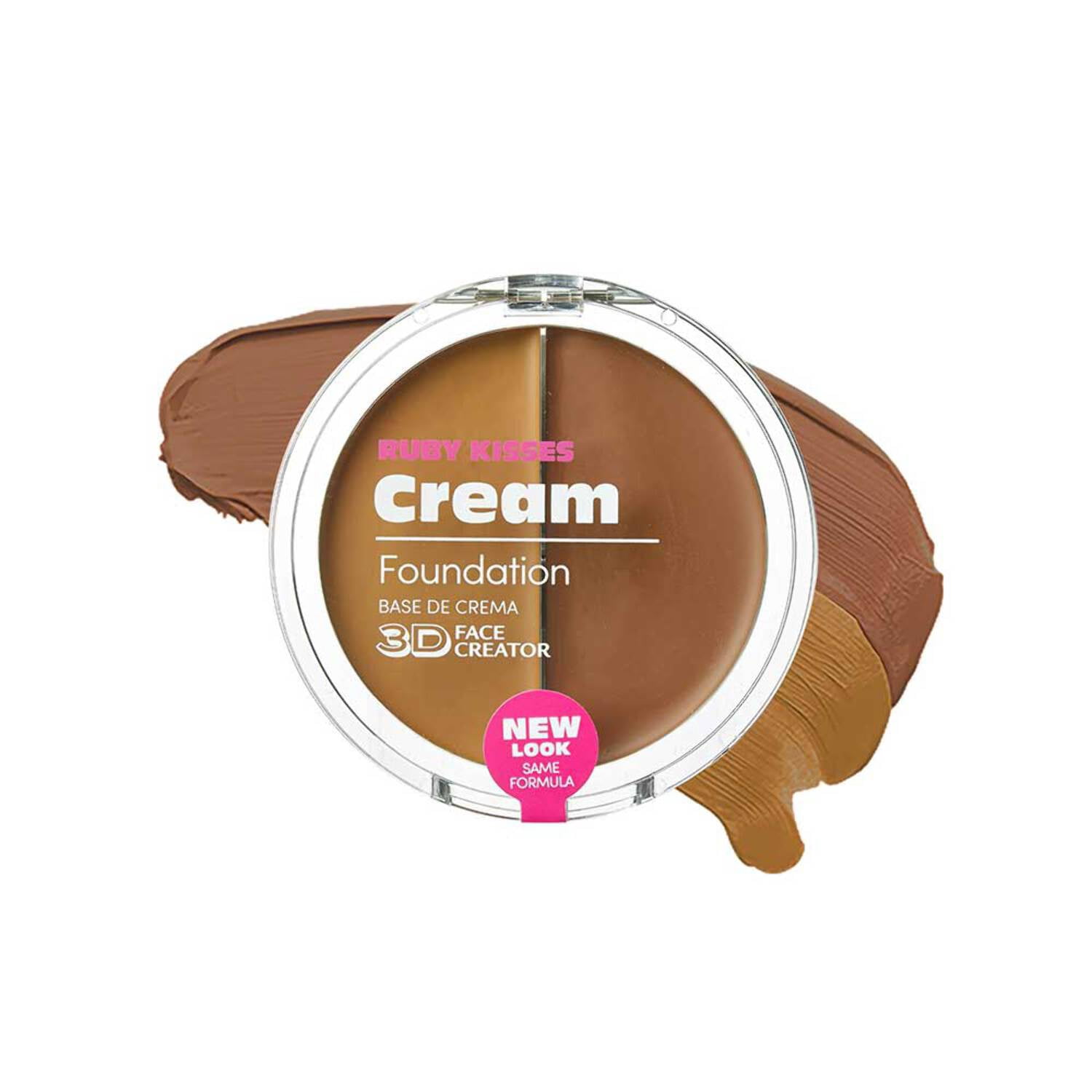 Ruby Kisses 3D Face Creator Cream Foundation & Concealer, 12 Hours Long Lasting, Medium to Full Coverage, Non-Greasy, Ideal for Makeup & Contour Palette
